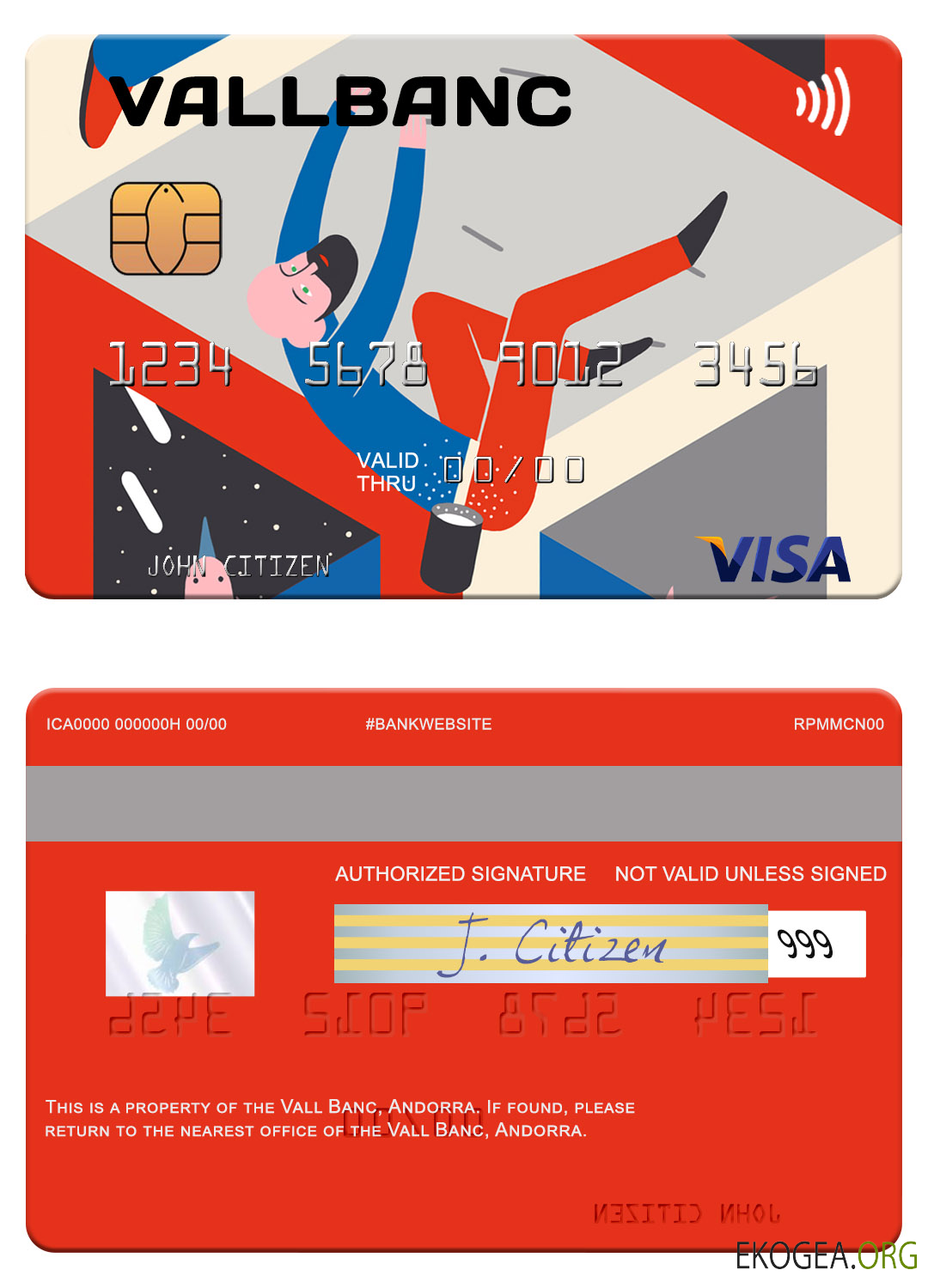 Carte visa Andorre Vall Banc